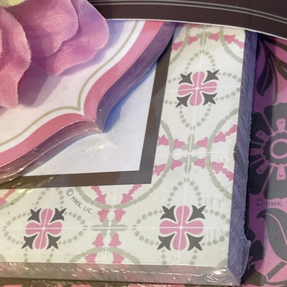 Hallmark 2 Blank Memo Pads 1 Self Stick Pad 1 Pen Stationary Set Floral Bow - Picture 7 of 9